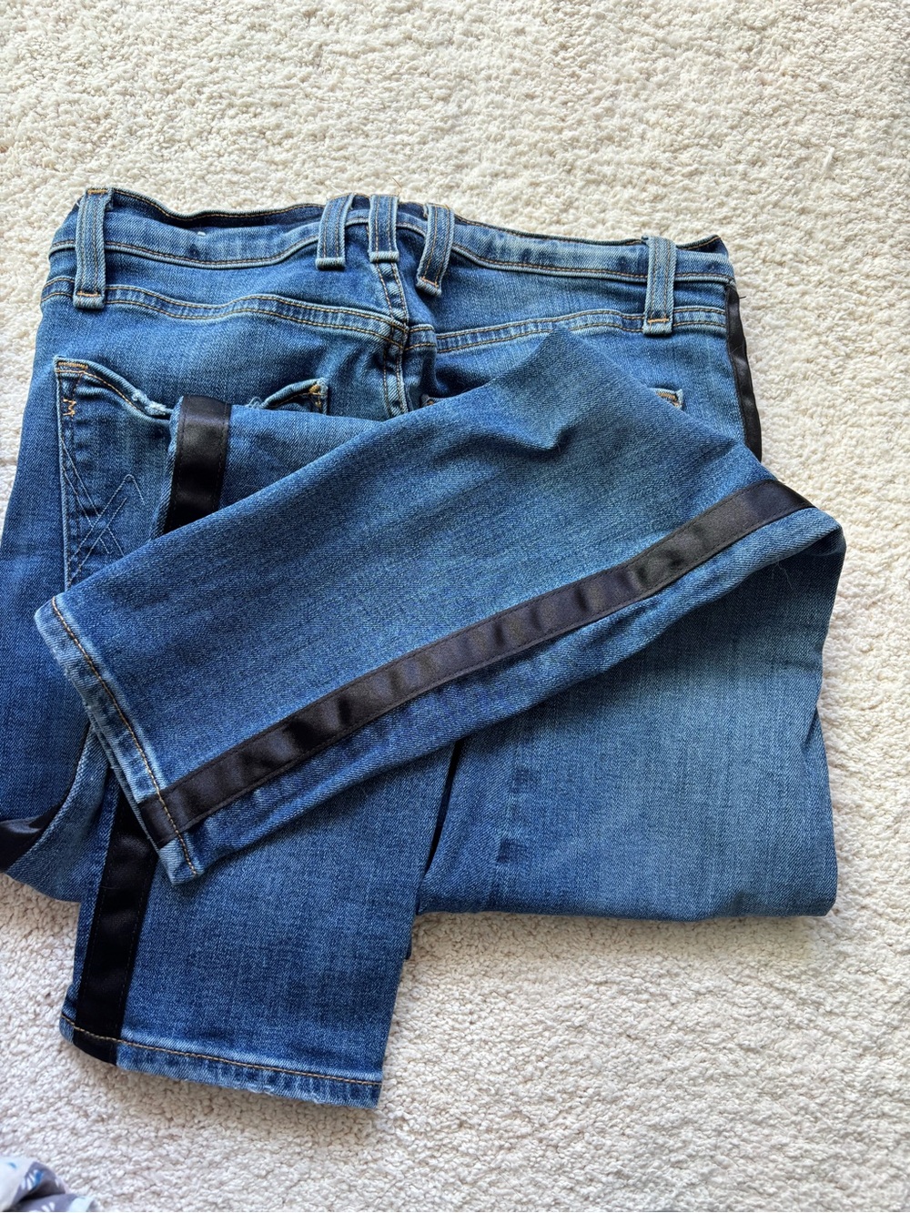 McGuire Blue Denim Jeans with Black Side Stripe